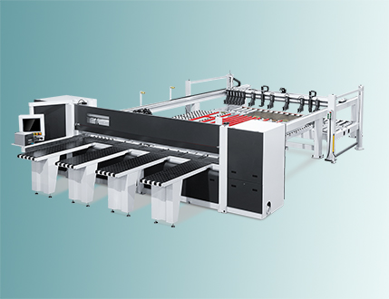 Rear loading with back rotation panel saws