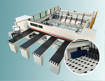 rear loading double beam panel saw 1005